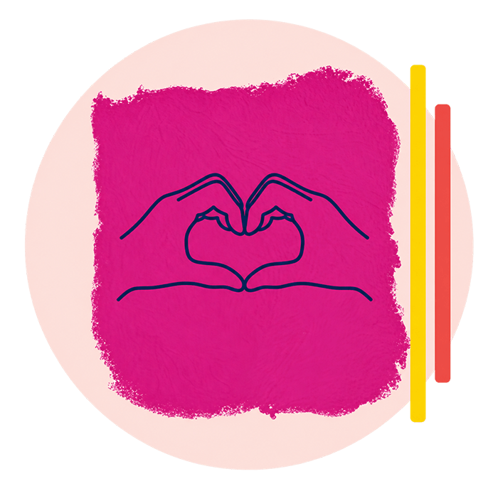Illustration representing support and care