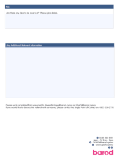 Referral form page four, submit